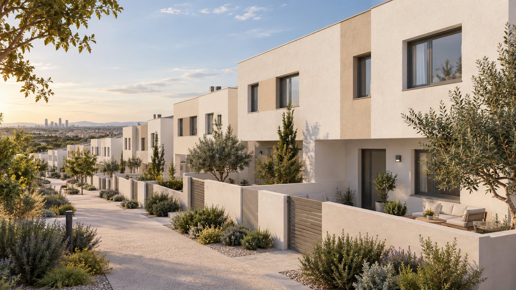 Visualización conceptual de arquitectura residencial contemporánea